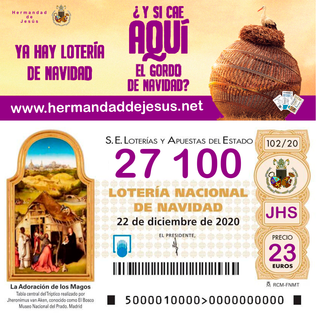 loteria de navidad hermandad de jesus