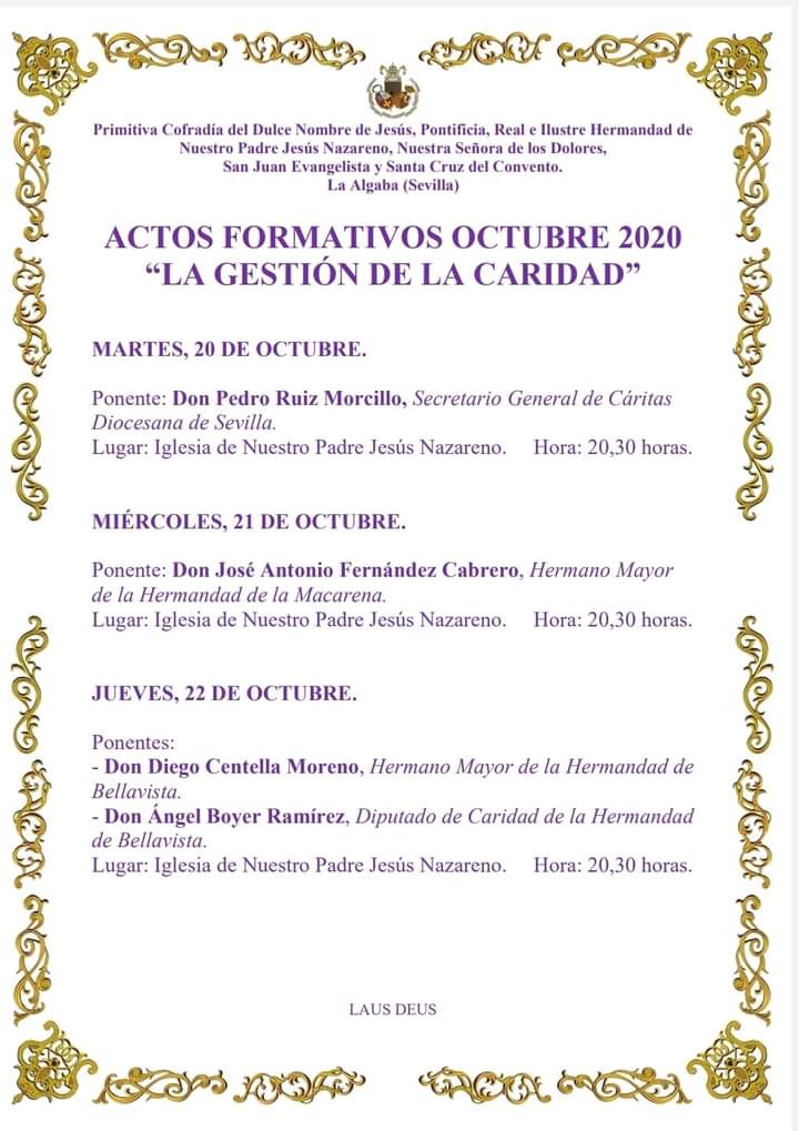 Actos formativos octubre 2020