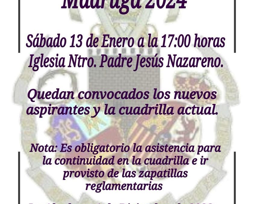 IGUALÁ GENERAL. «MADRUGÁ 2024»